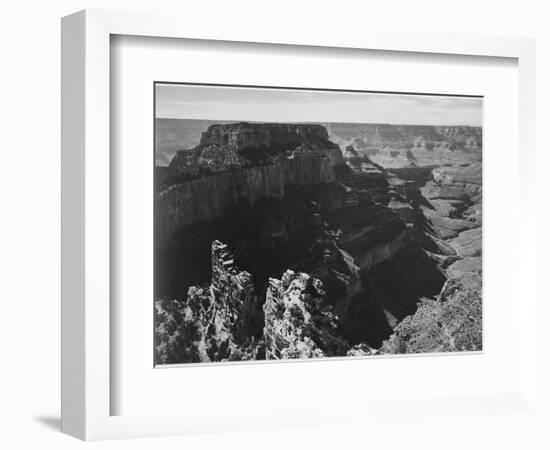 View With Rock Formation Different Angle "Grand Canyon National Park" Arizona. 1933-1942-Ansel Adams-Framed Art Print