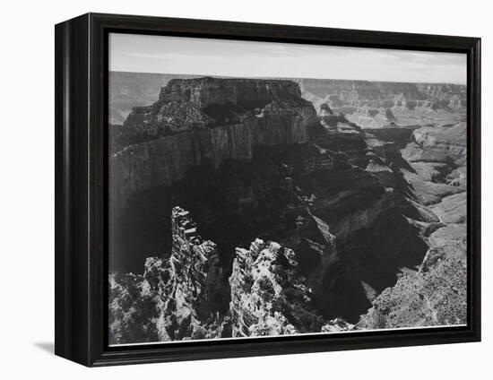 View With Rock Formation Different Angle "Grand Canyon National Park" Arizona. 1933-1942-Ansel Adams-Framed Stretched Canvas