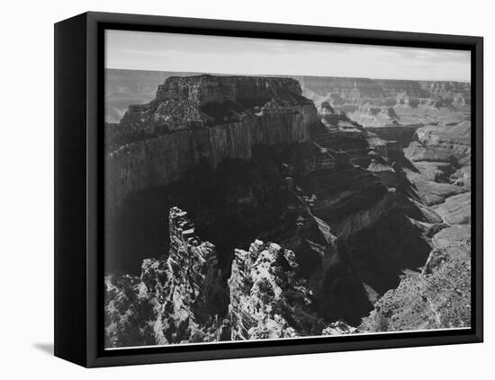 View With Rock Formation Different Angle "Grand Canyon National Park" Arizona. 1933-1942-Ansel Adams-Framed Stretched Canvas