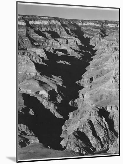 View With Shadowed Ravine "Grand Canyon From South Rim 1941" Arizona.  1941-Ansel Adams-Mounted Art Print