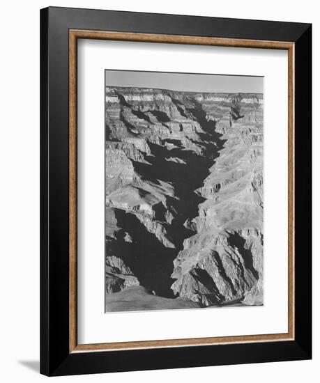 View With Shadowed Ravine "Grand Canyon From South Rim 1941" Arizona.  1941-Ansel Adams-Framed Premium Giclee Print