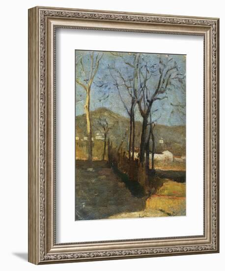 View with Trees, Country Study Triptych, 1861-Silvestro Lega-Framed Giclee Print