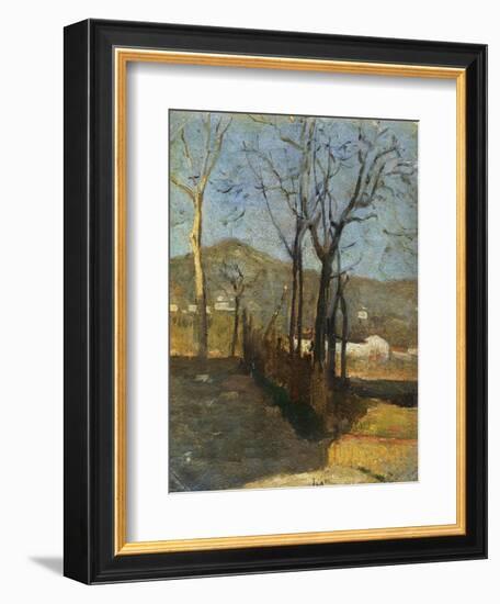 View with Trees, Country Study Triptych, 1861-Silvestro Lega-Framed Giclee Print