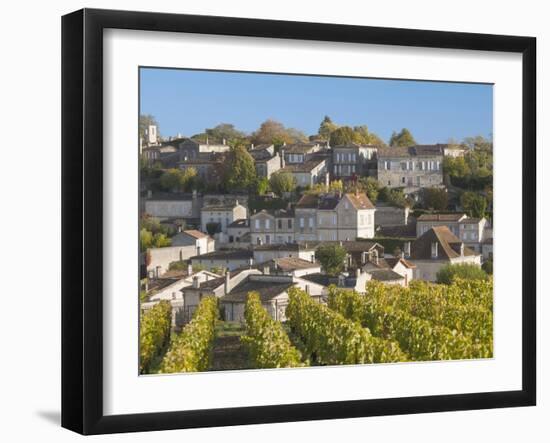 View with Unesco-Listed Vineyards, St-Emilion, Gironde Department, Aquitaine Region, France-Walter Bibikow-Framed Photographic Print