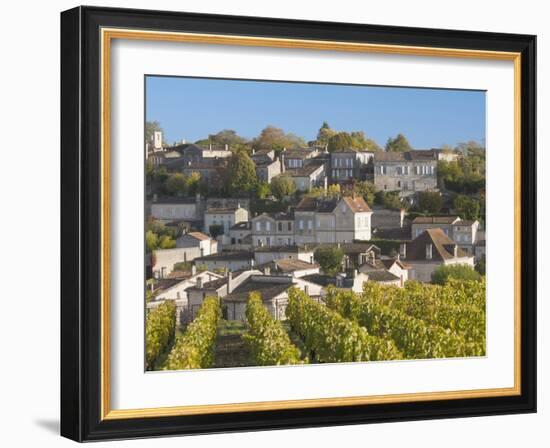 View with Unesco-Listed Vineyards, St-Emilion, Gironde Department, Aquitaine Region, France-Walter Bibikow-Framed Photographic Print