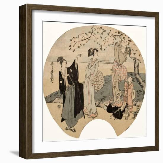 Viewing Cherry Blossoms, 1794-96-Kitagawa Utamaro-Framed Giclee Print