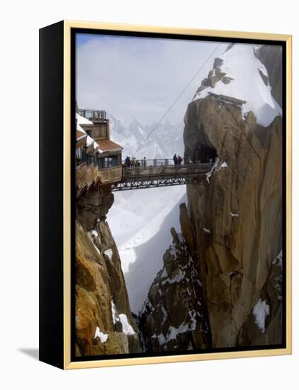 Viewing Platform and Walkway, Aiguille Du Midi, Chamonix-Mont-Blanc, French Alps, France, Europe-Richardson Peter-Framed Premier Image Canvas