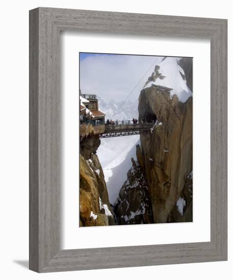 Viewing Platform and Walkway, Aiguille Du Midi, Chamonix-Mont-Blanc, French Alps, France, Europe-Richardson Peter-Framed Premium Photographic Print