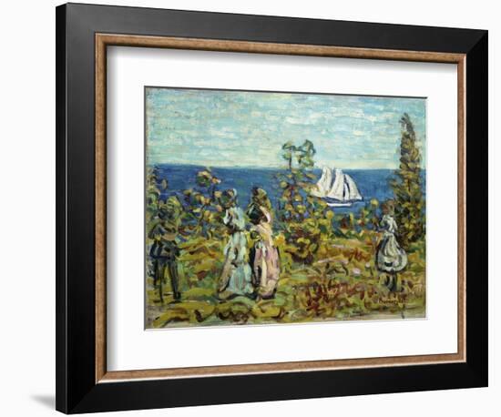 Viewing the Sailboats-Maurice Brazil Prendergast-Framed Giclee Print