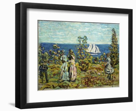 Viewing the Sailboats-Maurice Brazil Prendergast-Framed Giclee Print