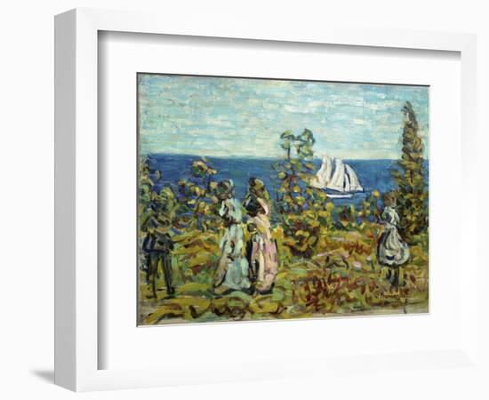 Viewing the Sailboats-Maurice Brazil Prendergast-Framed Giclee Print