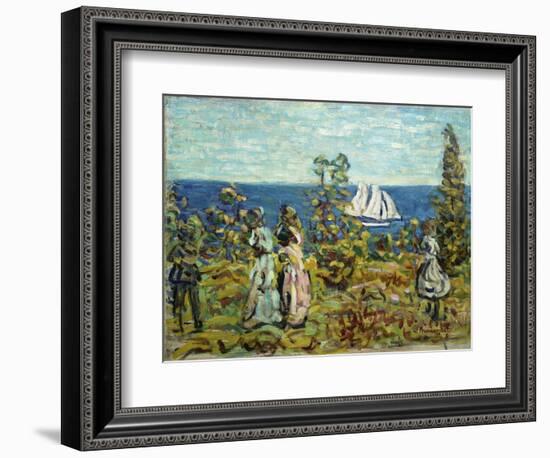 Viewing the Sailboats-Maurice Brazil Prendergast-Framed Giclee Print