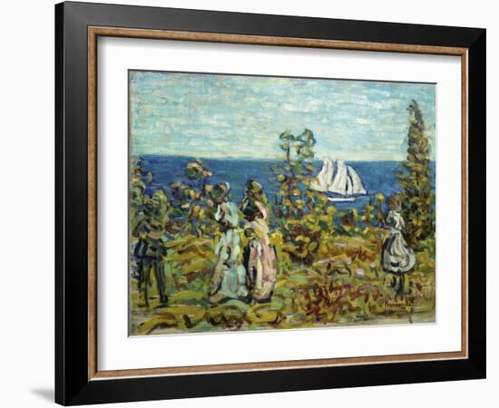 Viewing the Sailboats-Maurice Brazil Prendergast-Framed Giclee Print