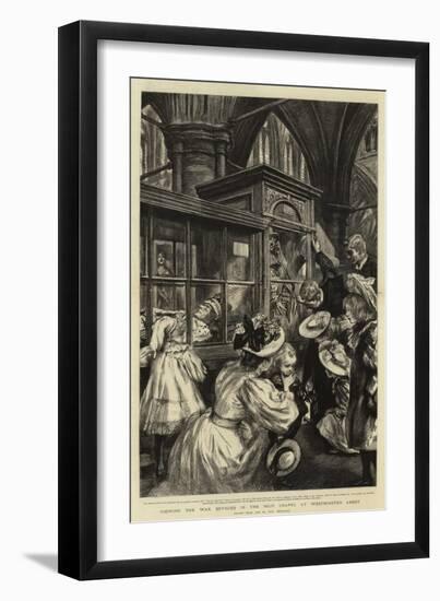 Viewing the Wax Effigies in the Islip Chapel at Westminster Abbey-Charles Paul Renouard-Framed Giclee Print