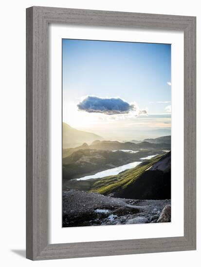 Viewpoint Looking Back At El Chalten At Sunrise - Santa Cruz Province, Argentina-Dan Holz-Framed Photographic Print