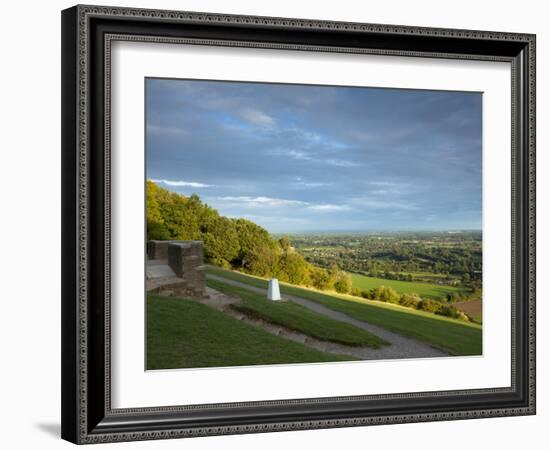 Viewpoint on Box Hill, 2012 Olympics Cycling Road Race Venue, View South over Brockham, Near Dorkin-John Miller-Framed Photographic Print