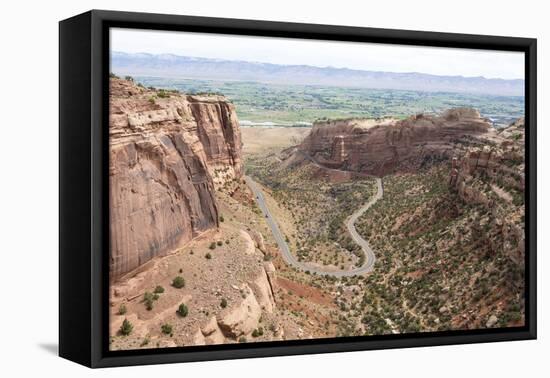 Viewpoint over Book Cliffs and Grand Valley, Colorado NM, Colorado-Trish Drury-Framed Premier Image Canvas