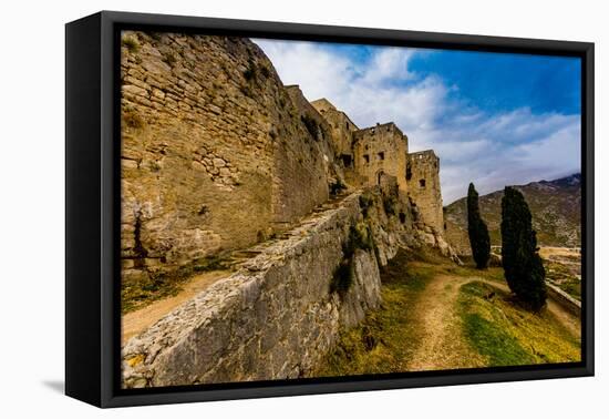 Views from the Fortress of Klis, where Game of Thrones was filmed, Croatia, Europe-Laura Grier-Framed Premier Image Canvas