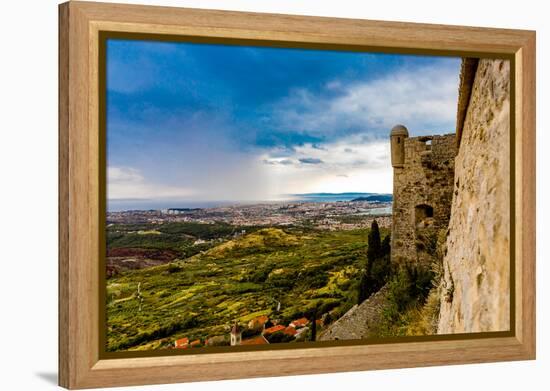 Views from the Fortress of Klis, where Game of Thrones was filmed, Croatia, Europe-Laura Grier-Framed Premier Image Canvas