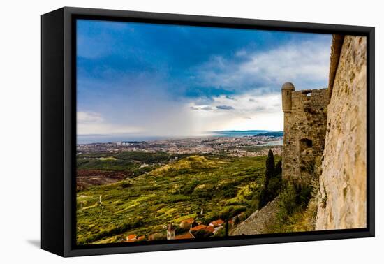 Views from the Fortress of Klis, where Game of Thrones was filmed, Croatia, Europe-Laura Grier-Framed Premier Image Canvas