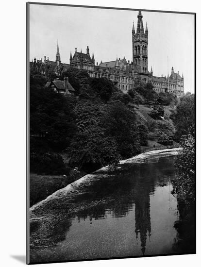 Views Glasgow University with the River Kelvin Flowing Alongside-null-Mounted Photographic Print