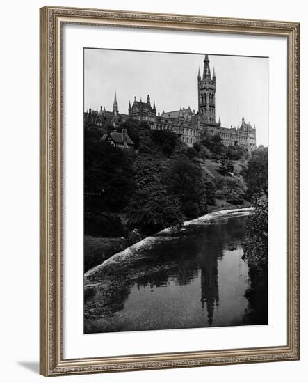 Views Glasgow University with the River Kelvin Flowing Alongside-null-Framed Photographic Print