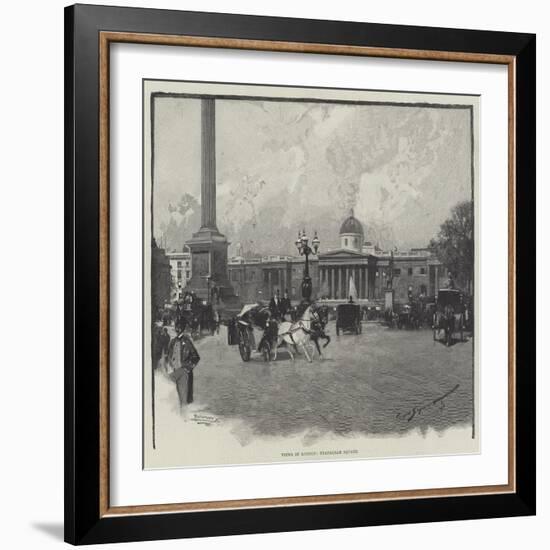 Views in London, Trafalgar Square-George L. Seymour-Framed Giclee Print