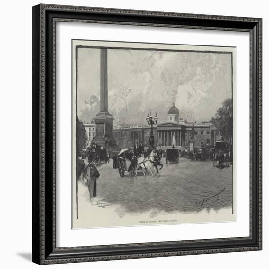 Views in London, Trafalgar Square-George L. Seymour-Framed Giclee Print