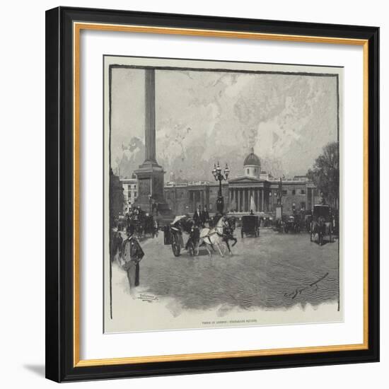 Views in London, Trafalgar Square-George L. Seymour-Framed Giclee Print