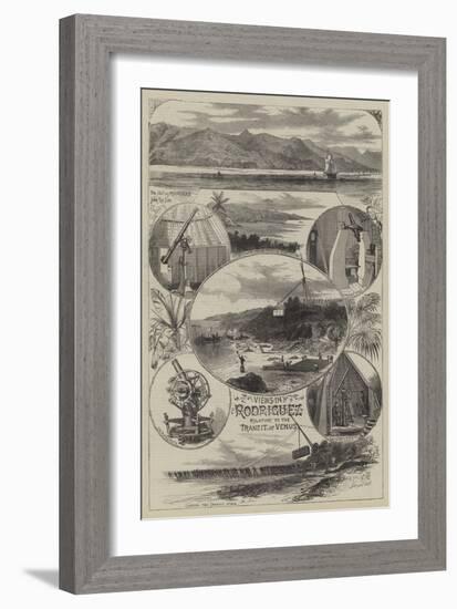 Views in Rodriguez Relating to the Transit of Venus-null-Framed Giclee Print