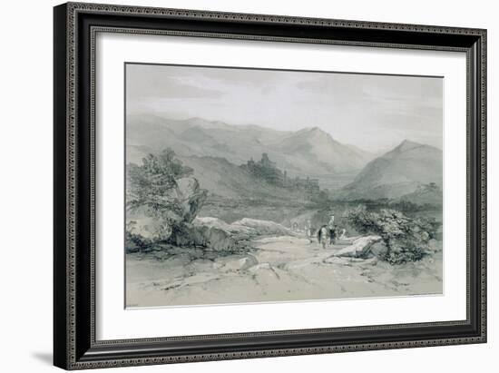 Views in Rome and its Environs': Town and Valley of Subiaco-Edward Lear-Framed Giclee Print