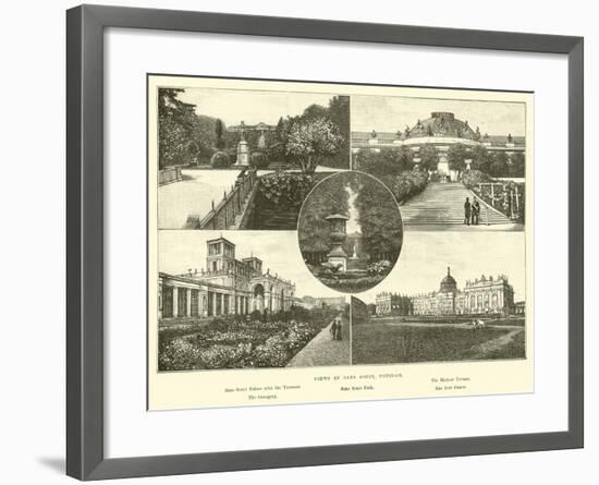 Views in Sans Souci, Potsdam-null-Framed Giclee Print