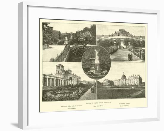 Views in Sans Souci, Potsdam-null-Framed Giclee Print