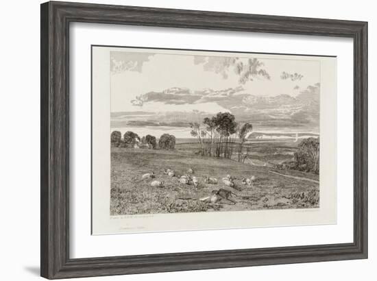 Views in Sussex, Pevensey Bay from Crowhurst Park-J. M. W. Turner-Framed Giclee Print