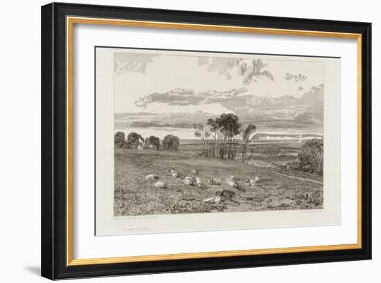 Views in Sussex, Pevensey Bay from Crowhurst Park-J. M. W. Turner-Framed Giclee Print
