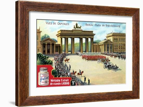 Views of Capitals: Brandenburg Gate, Berlin, C1900-null-Framed Giclee Print