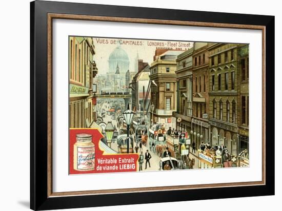 Views of Capitals: Fleet Street, London, C1900-null-Framed Giclee Print