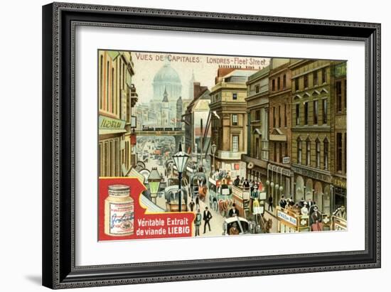 Views of Capitals: Fleet Street, London, C1900-null-Framed Giclee Print