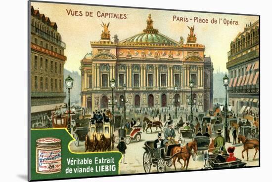 Views of Capitals: Place De L'Opera, Paris, C1900-null-Mounted Giclee Print