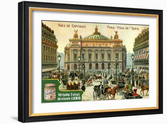 Views of Capitals: Place De L'Opera, Paris, C1900-null-Framed Giclee Print