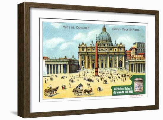 Views of Capitals: St Peter's Square, Rome, C1900-null-Framed Giclee Print