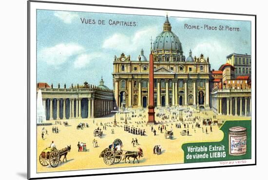 Views of Capitals: St Peter's Square, Rome, C1900-null-Mounted Giclee Print