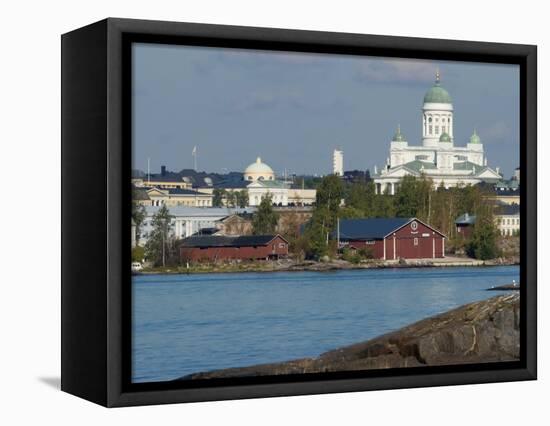 Views of City from Harbor Including Lutheran Cathedral, Helsinki, Finland-Nancy & Steve Ross-Framed Premier Image Canvas