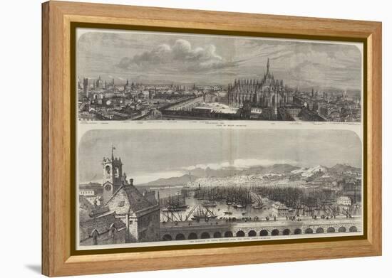 Views of Milan and Genoa-Samuel Read-Framed Premier Image Canvas