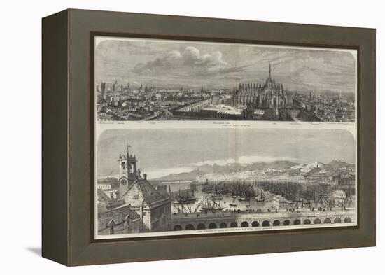 Views of Milan and Genoa-Samuel Read-Framed Premier Image Canvas