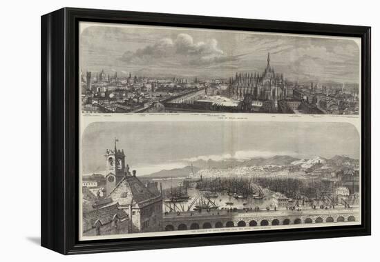 Views of Milan and Genoa-Samuel Read-Framed Premier Image Canvas