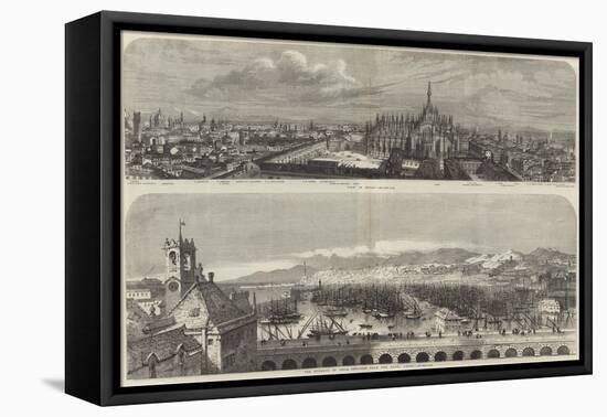 Views of Milan and Genoa-Samuel Read-Framed Premier Image Canvas