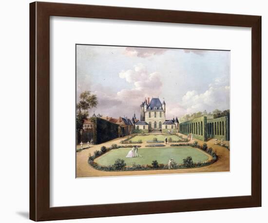 Views of the Chateau de Mousseaux and its Gardens-Jean François Hue-Framed Giclee Print