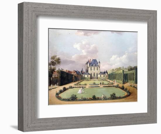 Views of the Chateau de Mousseaux and its Gardens-Jean François Hue-Framed Giclee Print