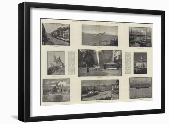 Views of the City and Harbour of Marseilles-George L. Seymour-Framed Giclee Print